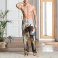 thumbnail image 2 of Gaeub Cat In Sun Hat Print Mens Pajama Pants,Lounge Pants With Pockets And Drawstring-Small, 2 of 6