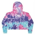 thumbnail image 2 of Colortone Tie-Dye Multicolor Crop Top Pullover Hoodie Unisex Women Size XS to L, 2 of 4
