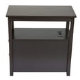 thumbnail image 4 of Seizeen Modern Nightstand with 2 Drawers & Charging Station, Espresso, 4 of 8