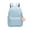 154-Light Blue, variant on Solid Color Pom Pom Pendant Backpack for Ages 5rd 6th 8th 10th Simple Front Pocket Adjustable Straps Waterproof Casual Elementary Back To School Mini Bookbag