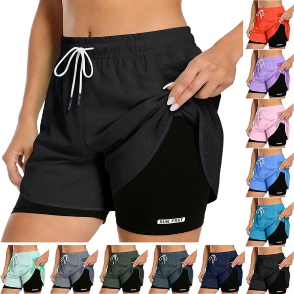 Summer Casual Shorts for Womens Elastic Waist Plus Size Fashion Solid Color Ribbed Casual Knitted Elastic Waist Sports Shorts With Pockets