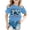 Blue, variant on Toddler Girls' Short Sleeve Graphic T-Shirts Printed Round Neck Printed Top Tees Size 2-3T ,Blue