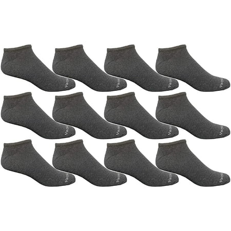 

SOCKS NBULK Wholesale Boys and Girls 97% Cotton Shoe Liner Training Socks Size 6-8 No Show Thin Low Cut Sport Ankle Socks (Dark heather Gray 12)