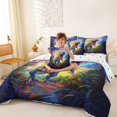thumbnail image 4 of Homewish Wild Dino 7-Piece Twin Bedding,Jungle Animal Bedding Comforter Set,Multicolor,Polkadot Reversible, 4 of 8