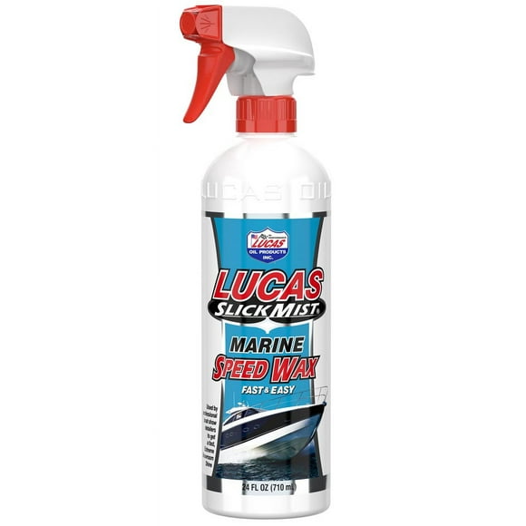 Lucas Oil Marine Wax 10980-6 Slick Mist; Liquid; Used To Remove Hard Water Deposits From Saltwater/Freshwater Applications; 24 Ounce Spray Bottle