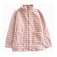thumbnail image 6 of BXJX Womens Fleece Jackets, Stripe Zip up Stand Collar Long Sleeve Fall Spring Tops Pink Size M-XL, 6 of 7