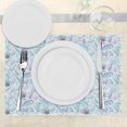 thumbnail image 3 of Ambesonne Nautical Place Mats Set of 4, Seashells Bubble Ocean, Standard Size, Indigo Pale Blue Purple, 3 of 6