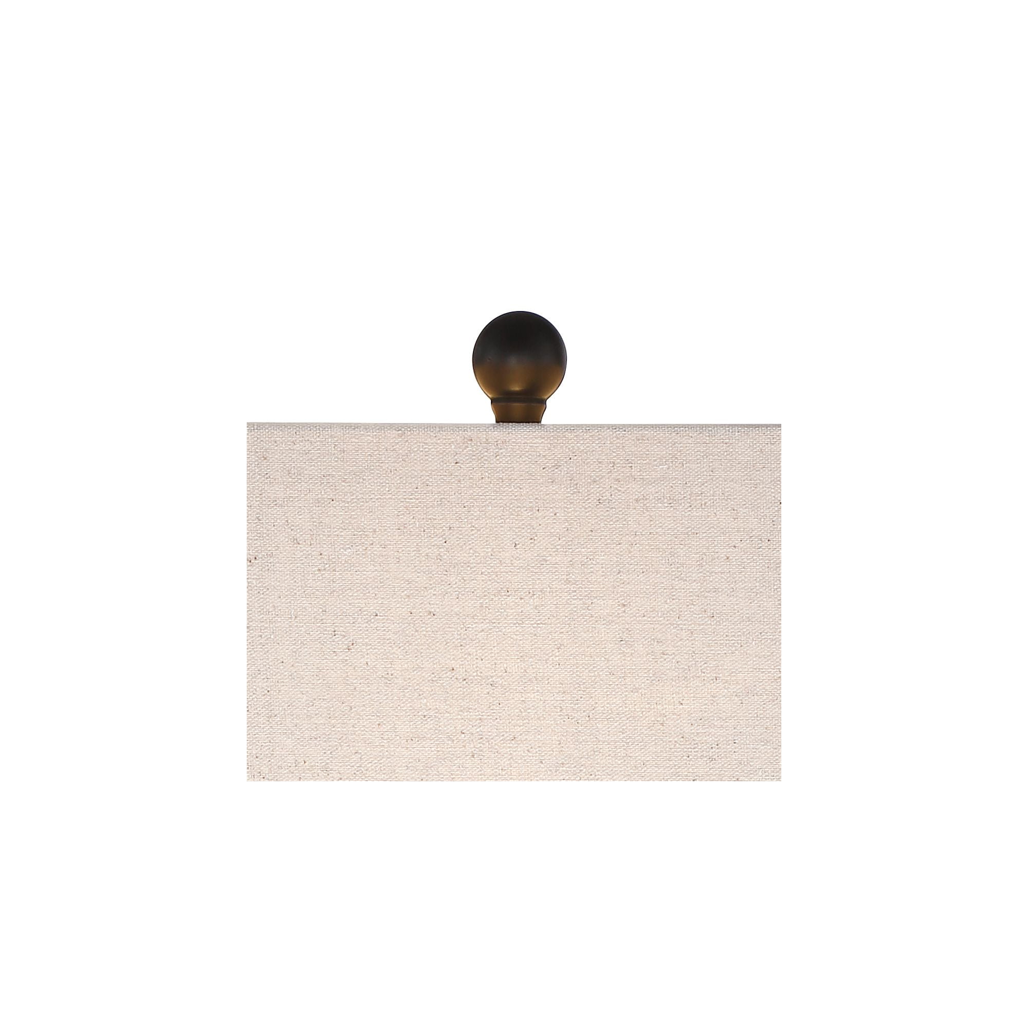 360 Lighting Aston 26" High Open Rectangle Modern Table Lamp Black Finish Metal Single Off-White Shade Living Room Bedroom Bedside
