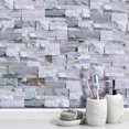 thumbnail image 5 of Azulejos de pared Peel and Stick, pegatinas de azulejos para cocina y baño, pegatinas de ladrillo de piedra gris claro, 27 piezas/juego (10 x 20 cm) TUNC Sencillez, 5 of 5