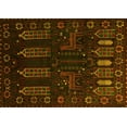 thumbnail image 1 of Ahgly Company Machine Washable Indoor Rectangle Persian Yellow Traditional Area Rugs, 8' x 10', 1 of 4