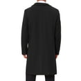 thumbnail image 3 of INSPIRE CHIC Men's Coats Single Breasted Lapel Collar Long Sleeve Back Slit Outerwear Coat XL Dark Black, 3 of 7
