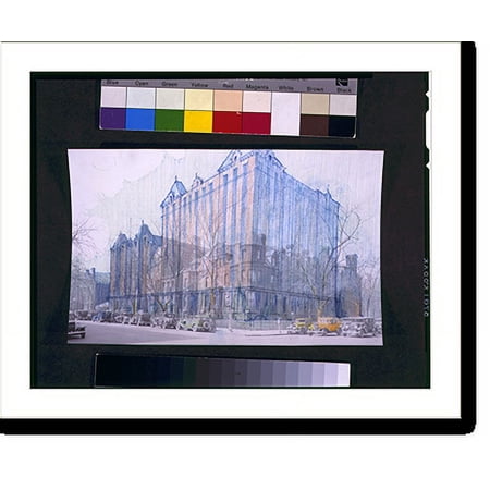 Historic Print, [Apartment house (St. Moritz Apartments") for Mr. McGill, I Street, N.W., Washington, D.C. Perspective]", 16" x 20"