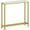 WhiteGold, variant on Narrow Console Table for Entryway - 2-Tier Industrial Sofa Table