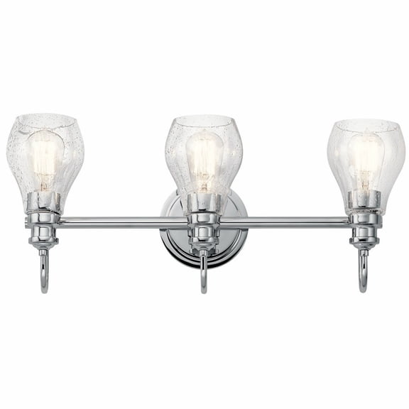 45392CH-Kichler Lighting-Greeier - 3 Light Bath Vanity Approved for Damp Locations - with Transitional inspirations - 10.25 inches tall by 23.75