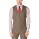 thumbnail image 1 of Perry Ellis Chaleco de cinco botones de sarga a cuadros sutiles para hombre, beige, XX-Large Perry Ellis cinco botones, 1 of 2