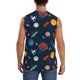 thumbnail image 4 of Balery Space Cartoon Camisetas sin mangas para hombre, absorbe la humedad y protege contra el mal olor.-XX-Large, 4 of 7