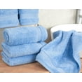 thumbnail image 3 of Cotton Paradise 100% Cotton Turkish 4 Piece Hand Towel Set, Soft Absorbent Face Towels Clearance Set, Sky Blue, 3 of 6
