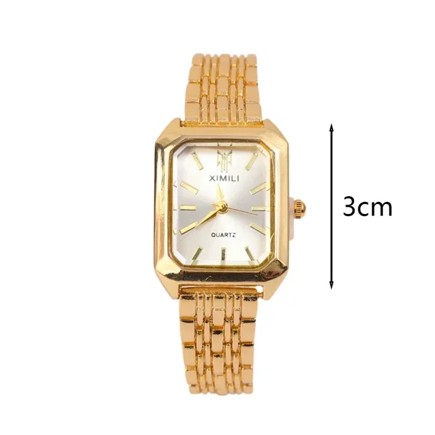 Reloj para mujer, marca de lujo ligera, negocios, oro, acero inoxidable, relojes de cuarzo a la moda para mujer, reloj de pulsera para mujer