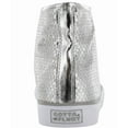 thumbnail image 3 of Gotta Flurt Girl's Disco II Hi Top Silver Sequin Dance Sneaker, size 2, 3 of 4