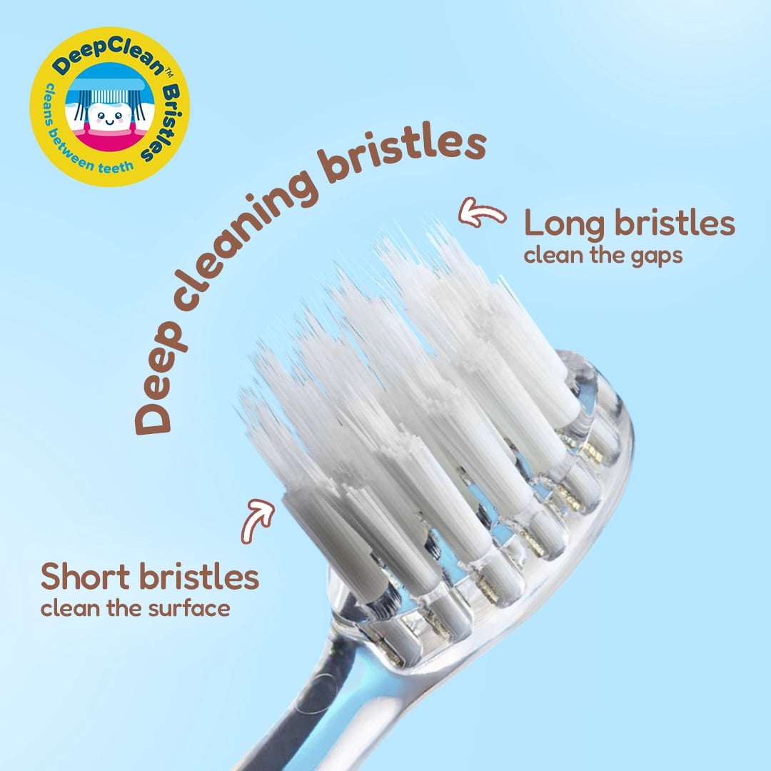 Brush-Baby WildOnes Bear Kids Electric Rechargeable Toothbrush, Extra Soft Bristles, Waterproof, Timer