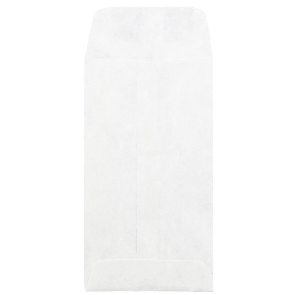 JAM Paper No. 7 Coin Tyvek Tear Proof Open End Envelopes, 3 1/2 x 6 1/2, White, 500/Pack