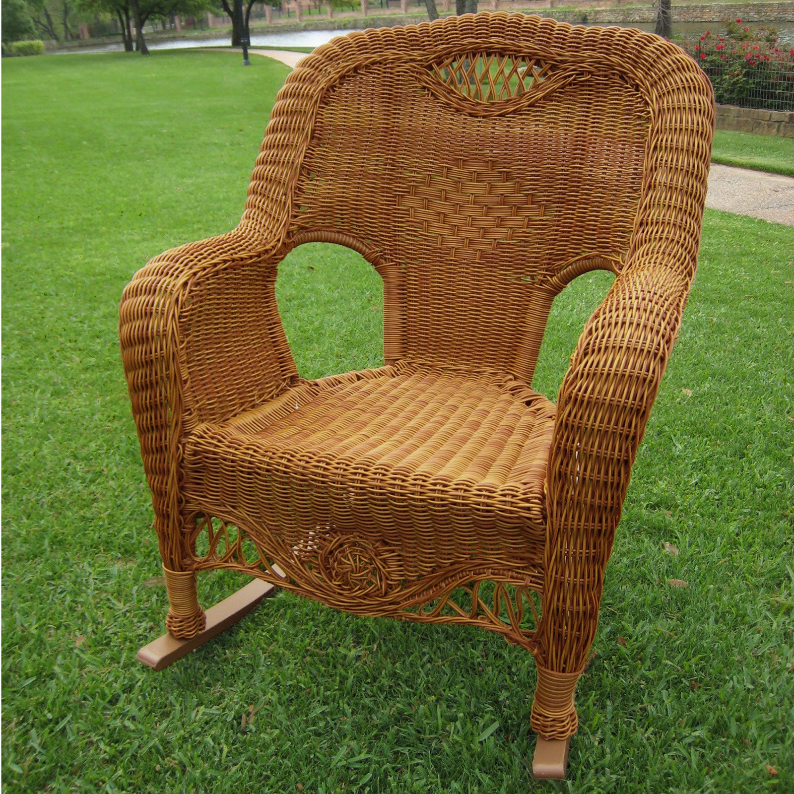 International Caravan Maui Resin Wicker Outdoor Rocking Chair - image 4 of 6