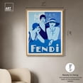 thumbnail image 4 of Blue Belles of Fashion Canvas Print Retro Fashion Decor by Art Remedy, Gold Frame, 36 x 45, 4 of 6
