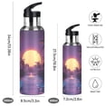 thumbnail image 2 of Yayeee 33oz Insulated Water Bottle Double Wall Stainless Steel with Flip Straw Lid, Blue Neon Road, 2 of 7
