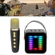 thumbnail image 4 of Mini Karaoke Machine Set RGB Pickup Light Digital Processing Chip Handheld Portable Bluetooth Speaker with Microphone Black, 4 of 5