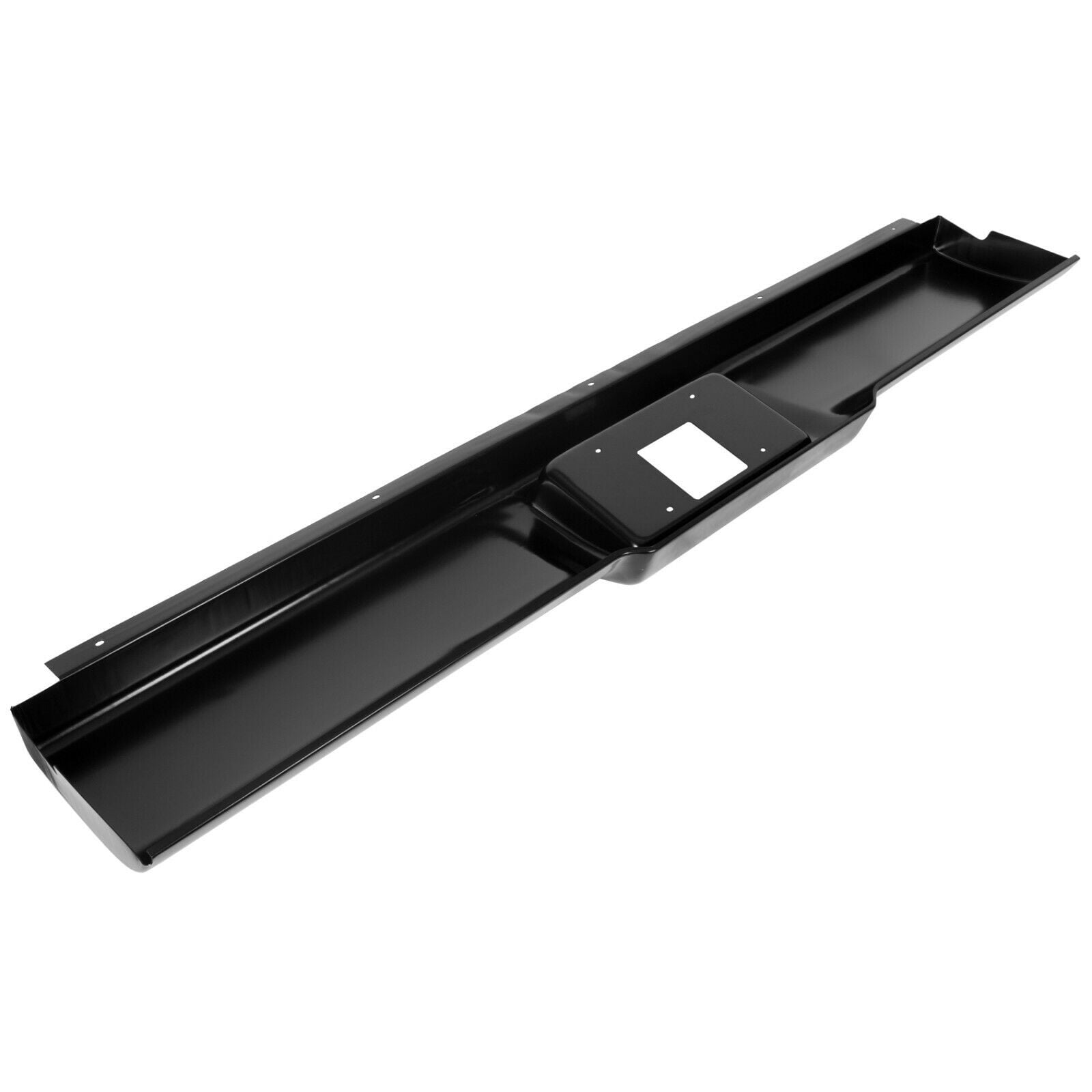 KUAFU Steel Rear Roll Pan Bumper with Light&Box Compatible with 1988-1998 Chevy C1500 C2500 C3500 