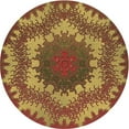 thumbnail image 1 of Ahgly Company Machine Washable Indoor Round Transitional Orange Gold Area Rugs, 8' Round, 1 of 7