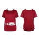 thumbnail image 2 of Camisetas Elásticas De Manga Corta Con Estampado De Bebés Y Mujeres Embarazadas (Rojo Vino) (Xxl)-199645.04 Likrtyny Mujer, 2 of 8