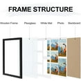 thumbnail image 6 of 11x14 Collage Picture Frame, Displays 5Pcs 4x6 Pictures with Mat or 1Pcs 11x14 for Wall Mounting, Picture Frames Collage Wall Decor, 6 of 8
