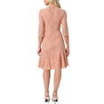 thumbnail image 3 of INSPIRE CHIC Women's Lace Dress 3/4 Sleeves Ruffle Bodycon Fishtail Elegant Dress XL Pink, 3 of 6