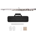 thumbnail image 4 of Graflsoa 16-Hole Closed-Hole C Key Flute (Nickel-Plated Cupronickel) with Cleaning Rod, Cloth, Mini Screwdriver, Strap, and Gloves Included, 4 of 5