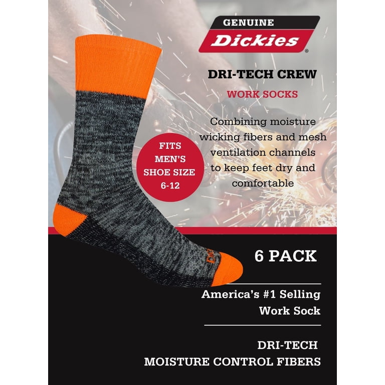 Genuine Dickies Men's Dri-Tech Crew Work Socks 6-Pack photo 8