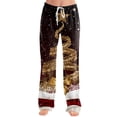thumbnail image 2 of Fabrcox Christmas Pajama Pants Women Soft Christmas Tree Print Sleep Pants for Women Funny Merry Xmas Fall Winter Comfy Wide Leg Woman Lounge Pants, 2 of 5