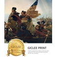 thumbnail image 5 of HFDF Washgton Crossg the Delaware by Emanuel Leutze, Giclee Prt w/Golden for Wall Decor. Picture: Total w/Frame: 10x8inch Unframed, 5 of 6
