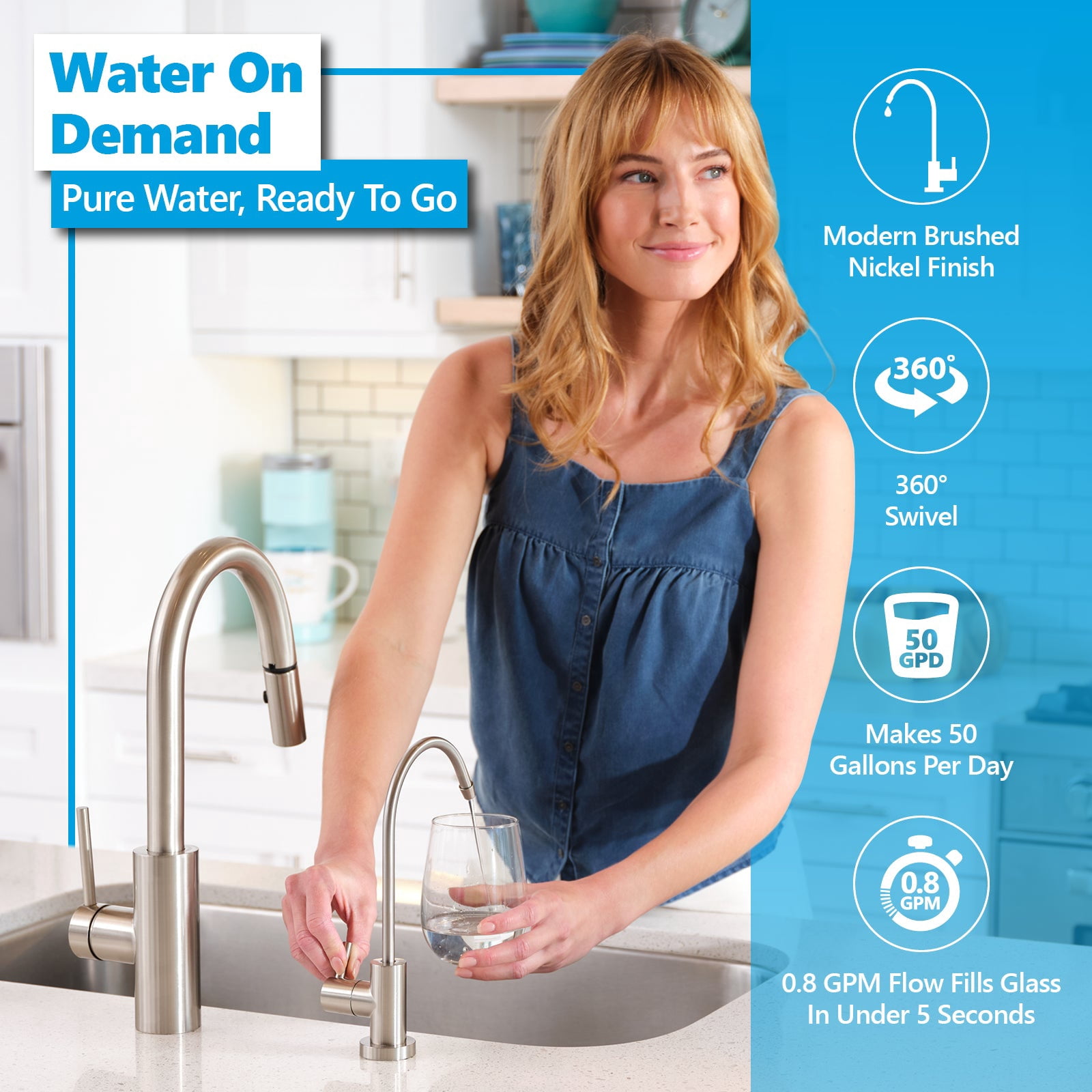 Express Water Alkaline Reverse Osmosis Filtration System – 10 Stage RO Mineralizing Water Filter – Mineral, Antioxidant, pH + – Under Sink Purifier – 100 GPD with Pressure Gauge and Clear Housing