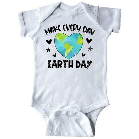 

Inktastic Make Every Day Earth Day with Hearts and Stars Gift Baby Boy or Baby Girl Bodysuit
