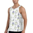 thumbnail image 2 of Haiem Lavender Flowers Men Workout Tank Top Gym Bodybuilding Sleeveless Muscle T Shirts Athletic Tank Breathable Workout Shirt-Small, 2 of 9