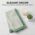thumbnail image 5 of Unique Bargains Cotton Striped Hand Towel for Bathroom Kitchen Gym Green 2pcs 29" x 13", 5 of 8