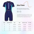 thumbnail image 5 of YUUMIN Unisex Boys Girls One Piece Boyleg Swimsuits Short Sleeve Bathing Suits Swimwear Pink Blue 11-12, 5 of 5