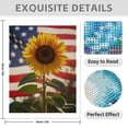 thumbnail image 3 of Diamond Art Kit for Adults, Sunflower Against Patriotic Backdrop Diamond Painting for Adults Beginners, 5D DIY Diamond Art Painting Kits, Colorful Diamond Painting Craft for Home Decor 12x16, 3 of 7