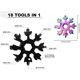 thumbnail image 2 of Snowflake Multi Tool 18 en 1 Destornillador de copo de nieve Herramienta todopoderosa Abrebotellas portátil de acero inoxidable Regalo de Navidad para viajes diarios Camping Aventura Herramientas - V JAMW Sencillez, 2 of 5