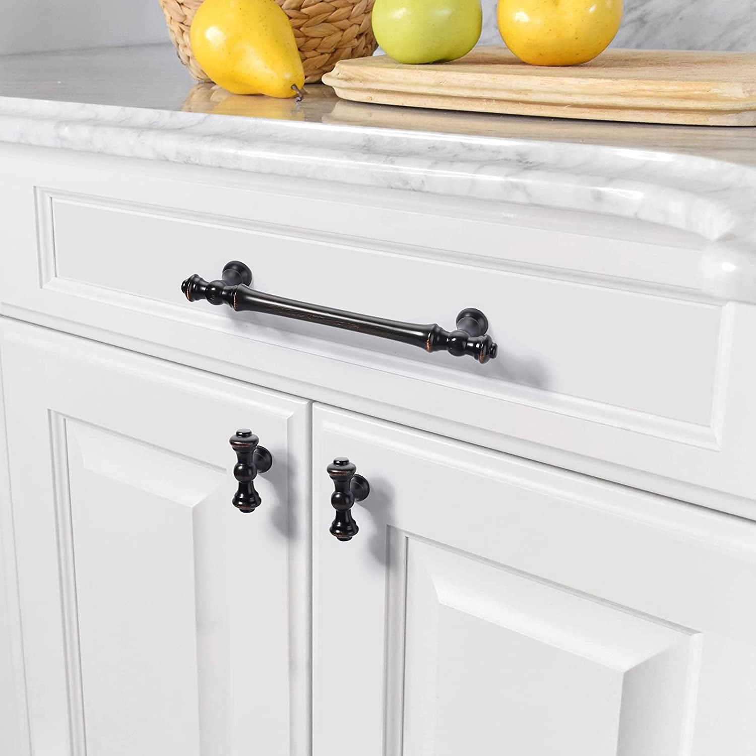 6 Pack Oil Rubbed  Kitchen Cabinet Knobs Dresser Knobs Drawer Knob Cabinet Hardware Zinc Knob for Dresser Drawers