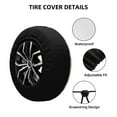 thumbnail image 2 of Susaid Light green argyle Print Water Proof Spare Tire Cover Wheel Tire Dust-proof Cover Fit Trailer, RV, SUV and Many Vehicle-14 inch, 2 of 6