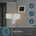 thumbnail image 4 of 2 Light Solar Powered Outdoor Security LED Flood Light White, Motion Sensor, Dusk to Dawn, Battery Backup, 4 of 11