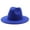 Blue, variant on Unisex Adult Minimalist Woolen Fedora Jazz Hat Wide Flat Brim Felt Panama Cap for Men Women Elegant Autumn Winter Formal Accessory Everyday Casual Apparel