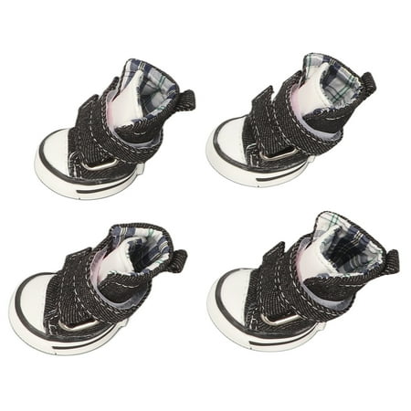Cute Puppy Shoes  Durable Canvas Comfort Cotton  Easy On/Off Design For Small Dog Protection